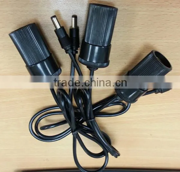 New Custom Female Cigarette Plug to DC 5.5x2.1 With 2C 22AWG DC & Cigarette Wire Harness photo-5