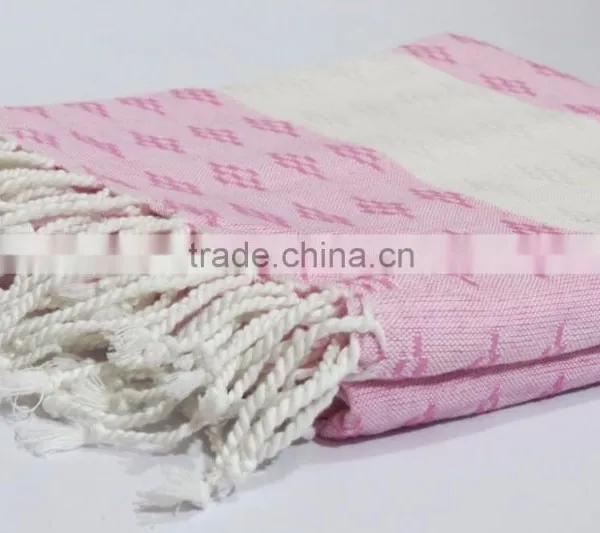 Natural Cotton Royal Fouta Sexy Beach Towel Heavy Peshtemal Hammam for Sale photo-5