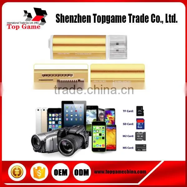 2.0 USB Interface and SM Card ,MMC Card,SD Card,XD Card ,CF Card LighterType Card Reader photo-3