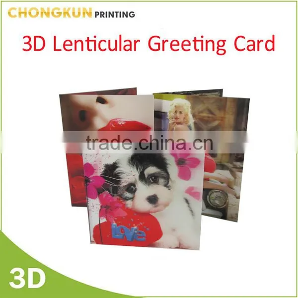Lovely Design 3D Lenticular Printing Valentine Greeting Cards photo-6