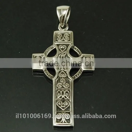 Celtic Knot Silver Cross Pendant, Pn105 photo-2