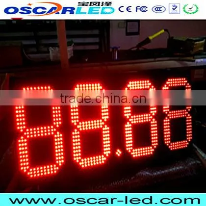 Outdoor Gas Station Led Price Digital Sign 7 Segment 12 Inch 8'' 20'' Small Large Price Sign Led Clock Led Screen Board Display photo-2