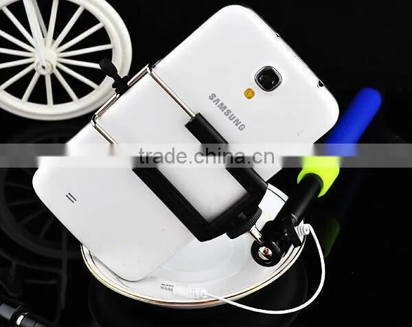 Manufacture Cable Take Pole Selfie Stick Extendable 24cm to 95cm photo-5