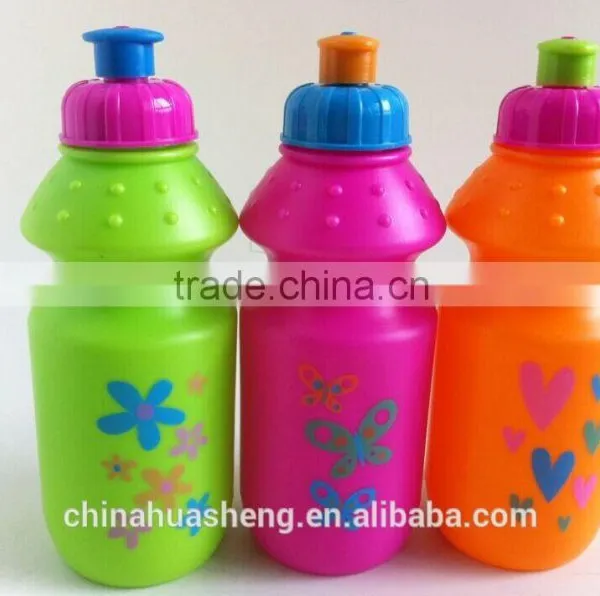2015 New Products BPA Free PE Food Grade 400ml Cute Kids Water Bottle