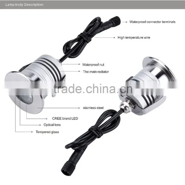 CE FCC and RoHS 3w Ip68 Led Swimming Pool Underwater Light 12v photo-4