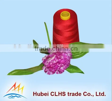 wholesale dope dyed 100% polyester spun sewing thread from China supplier
