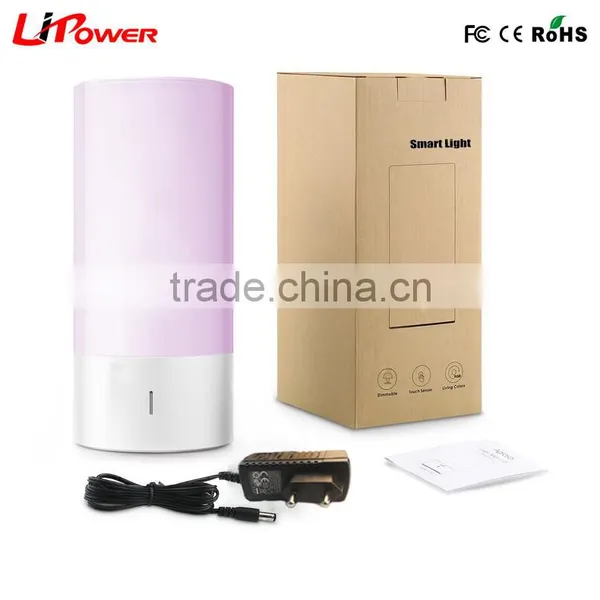 Touch Sensor Dimmable Warm White and RGB Lights Color Changing Bedside Lamp Table Lamps Supplier's Choice photo-6