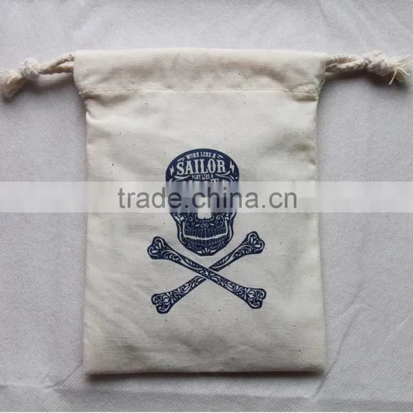 Wholesale Mini Canvas Cotton Pouch with white cotton cords