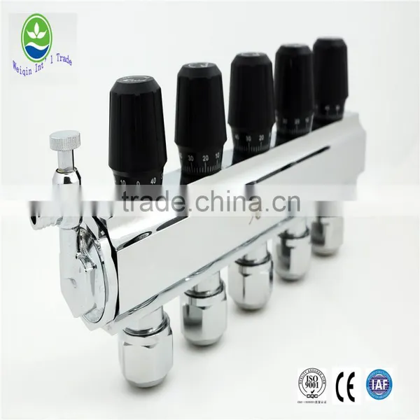 6 Ports Brass Water Separator Compositive Underfloor Heating Manifolds Brass Manifolds photo-5