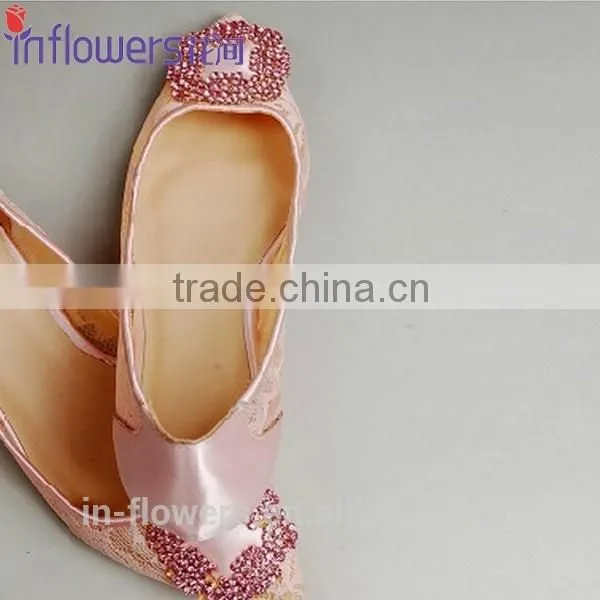 Customized Handmade Rhinestone Flat Shoes for Ladies photo-3