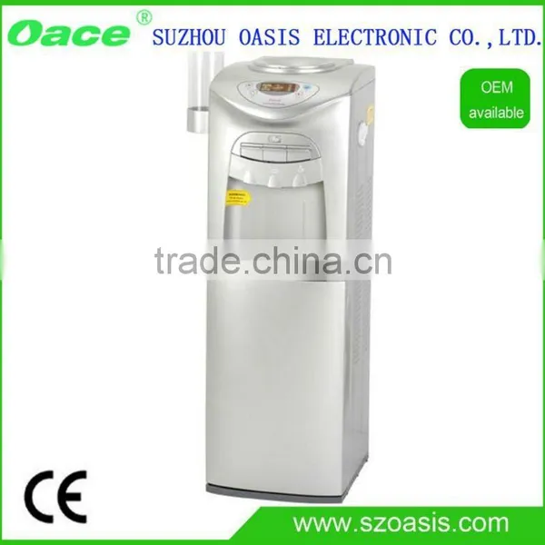 Three Faucets Stand Water Dispenser With Refrigerator