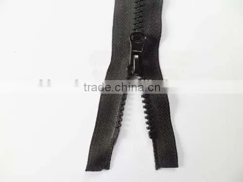 5# Plastic Derlin Zipper Open End Zipper With Auto Lock Thumb Slider Garment Zipper photo-3