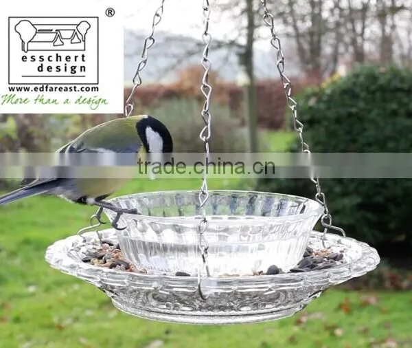 Birds Feeders Hobnail Glass With Bowl Ass. photo-5