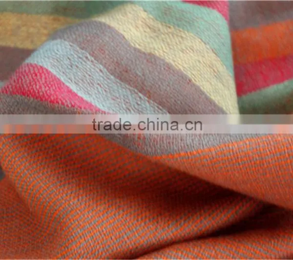 Yarn Dyed Joint Wool Scarf With Fringe photo-4