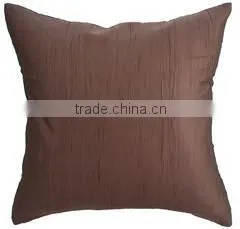 18x18 Inch Brown Color Solid Crepe Throw Pillow Cover