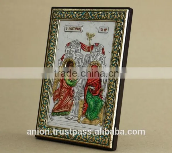 Greek & Russian Orthodox Wooden Icon. Angels. Annunciation. Big Size photo-3