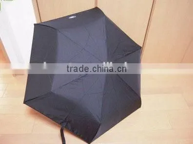 Aluminium Cheap Advertising 3 Folding Black Promotion Umbrella photo-5