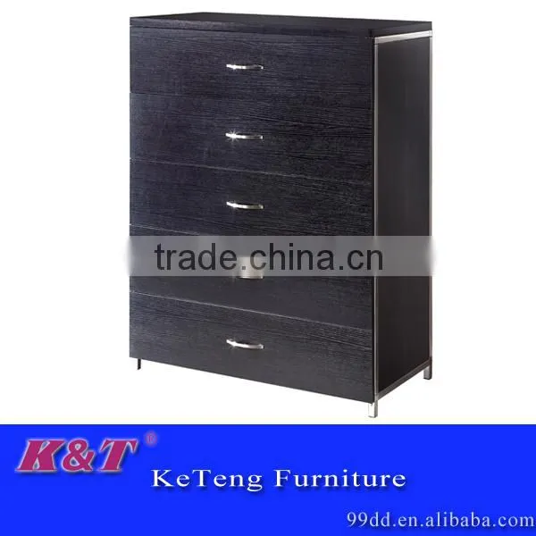 Simple Style Stainless Steel Wooden Night Table