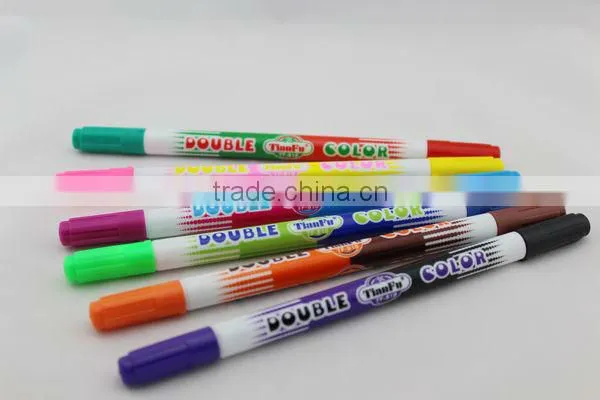 Pretty double tip water color pen for wholesale, marker pen