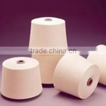 27s/1 100 Polyester Close Virgin Raw White Spun Yarn
