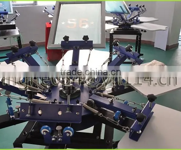 2015 New Manual 6 Color 6 Sation T-shirts Screen Printing Machine/t Shirt Silk Screen Printing Machine Manual&textile Printing m photo-2