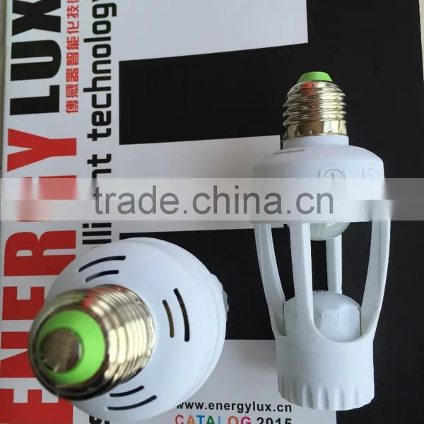 360 Degree PBT Motion Sensor PIR Bulb Holder for E27 photo-3