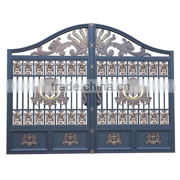 2015 Decorative Remote Control Luxury Wrought Iron Gates Garden Gate photo-3