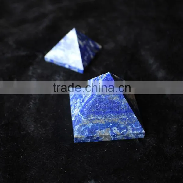 Beauteous High Quality Natural Lapis Lazuli Crystal Stone Pyramids For Sale Decor photo-4
