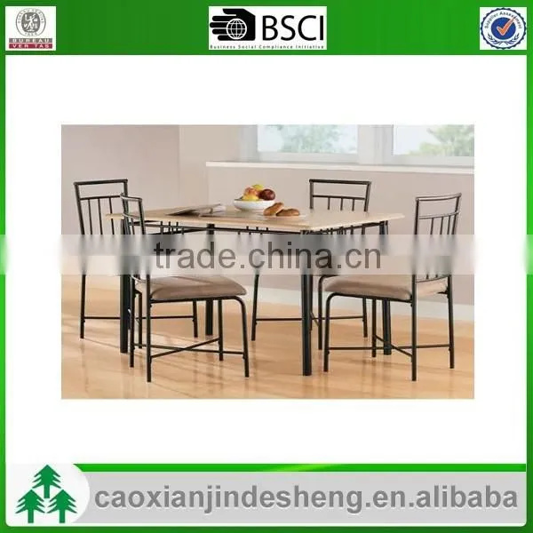 Dining Room Furniture Simple Design 1+4/ Sets Metal Dining Table and Chair