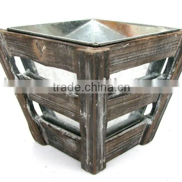 Square Wooden Flower Pot