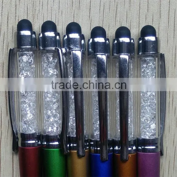 Trending Hot Products 2016 Soft Black Stylus on the Top Slim Crystal Stylus Pen photo-6