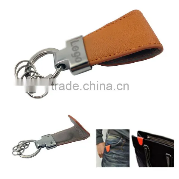Genuine Leather Key Ring Holder, Brass or Fancy Holders