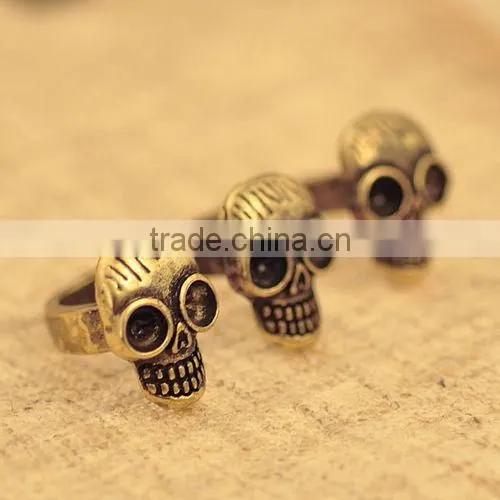 Fashion Jewelry Dual Ring Human Skeleton Wedding Rings photo-3