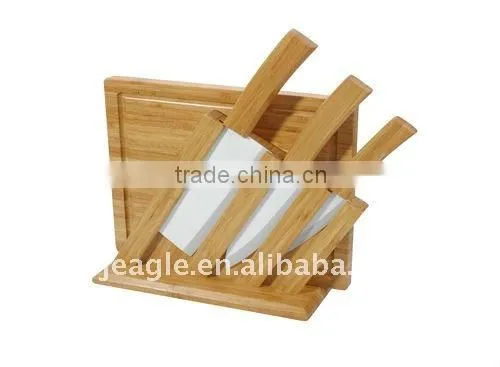 Ceramic Knife Sets With Bamboo Block
