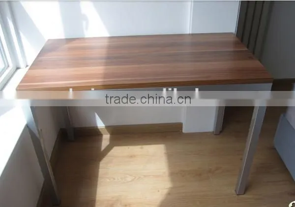 Computer Or Tea Or Studying Or Dining Table With Steel Legs And Wooden Table Top photo-2