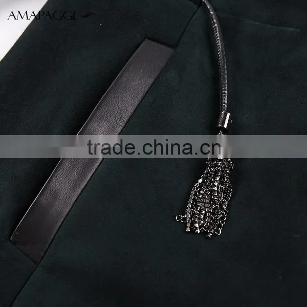 Top Grade Winter Women's Long Real Black Sheep Fur Coat Made In China photo-5