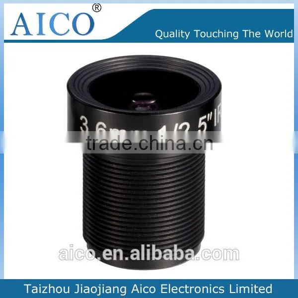 cn Aico New Products Fixed Iris 1/2.5" F1.8 Mega Pixel M12 Mount Board Lens 3.6mm Cctv
