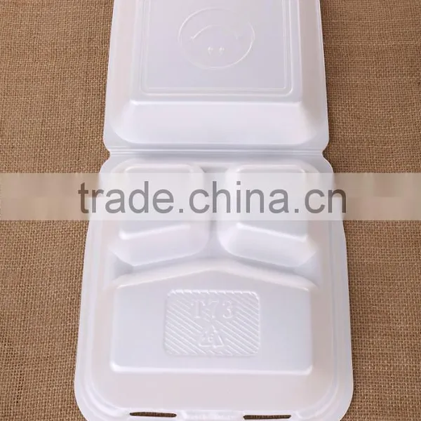 Foam Takeaway Food Container Three Lattice photo-5
