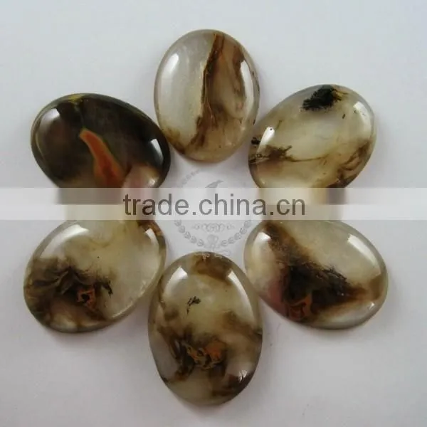 30x40mm Big Oval Yellow Brown Artificial Cloudy Pattern Glass Cabochon DIY Jewelry Supplies Findings 4120090 photo-4