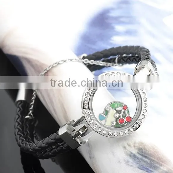 Hot New Products For 2016 Best Selling Products Popular At High Quality Leather Bracelet Lockets Wholesale photo-2
