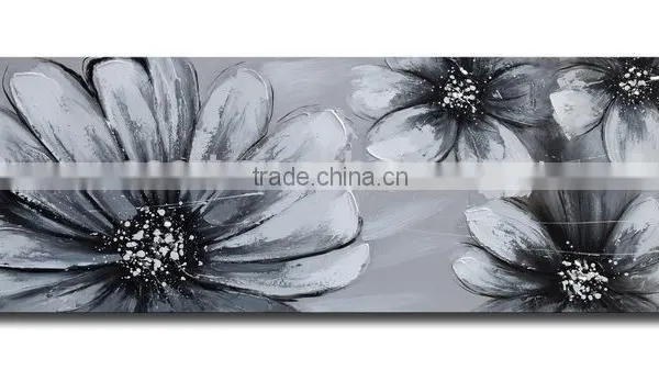 Canvas Semi Abstract Flower Oil Painting for Wall Decor photo-2