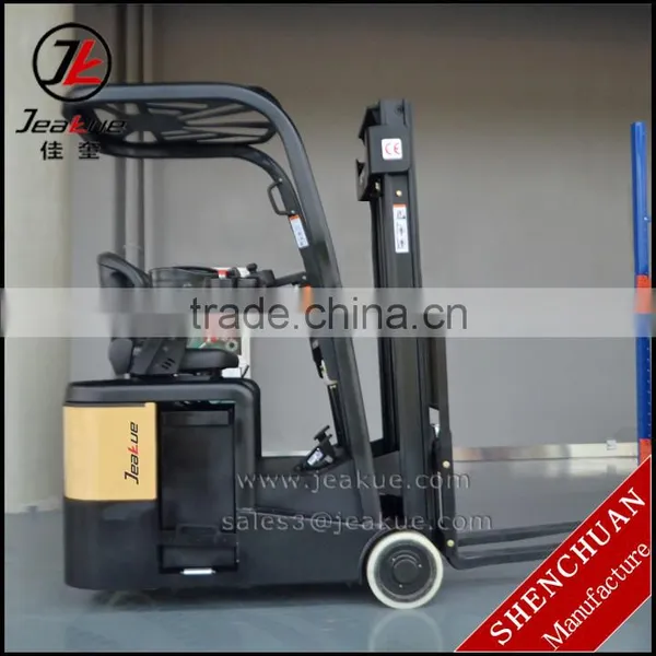 1 Ton 1.5 Ton Counterbalanced Battery Forklift Truck Three Wheels Electric Forklift photo-2
