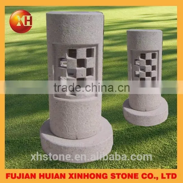 Irregular Cheap Moroccan Shape Handcarved Nature Stone Fence Lantern photo-6