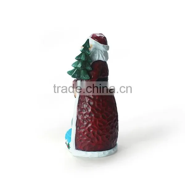 New Year Polyresin Lifelike Santa Claus Sculpture photo-2