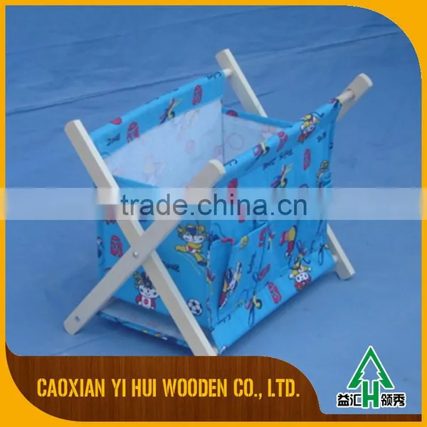 News Stand Foldable Wood Fabric Magazine Rack photo-3