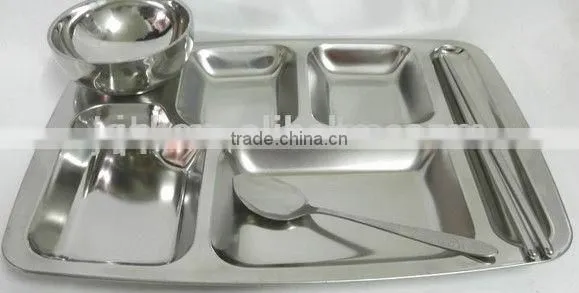 Stainless Steel Fast Food Dinner Plate photo-3