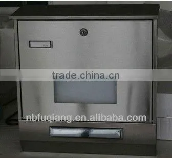 FQ-200 Stainless Steel Mailbox,solar Letter Box,solar Postbox photo-2