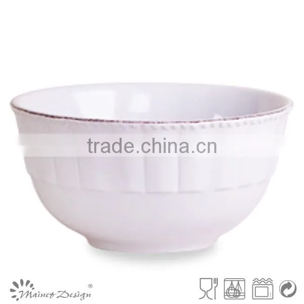 Factory Direct Wholesale Embossed Ceramics Soup Bowl photo-2