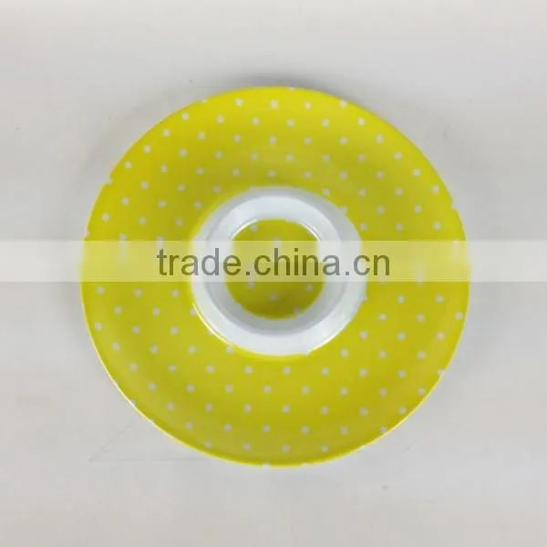 Fashion Design Holiday Seabeach Print Plastic Dip, Round Party Divided Plastic Plates photo-3