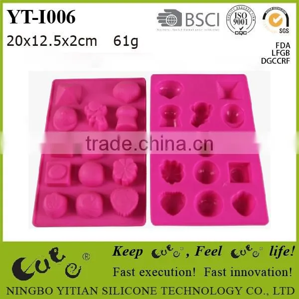 Silicone Ice Cube Tray With Different Shape YT-I006